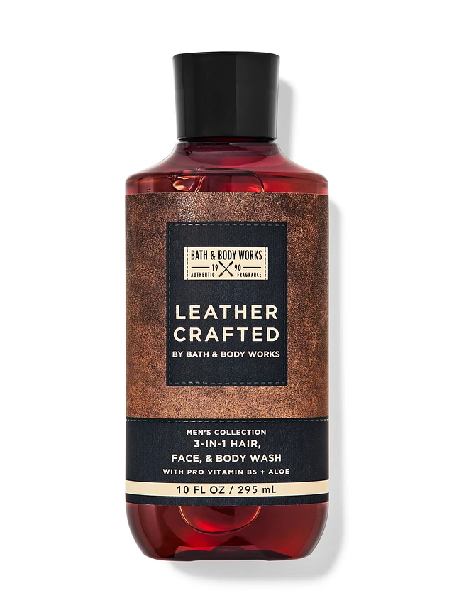 Mens Leather Crafted 3-in-1 Hair, Face & Body Wash | MainPlace Mall