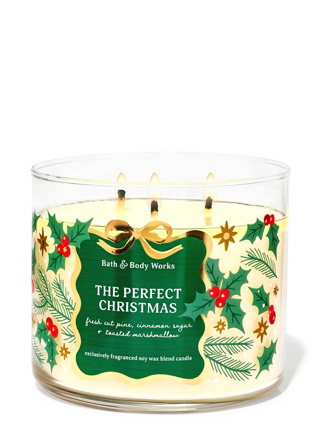 アロマグッズ Bath & Body Works THE PERFECT CHRISTMAS Bath&Body Works The Perfect Christmas 3-Wick Candle | MainPlace Mall
