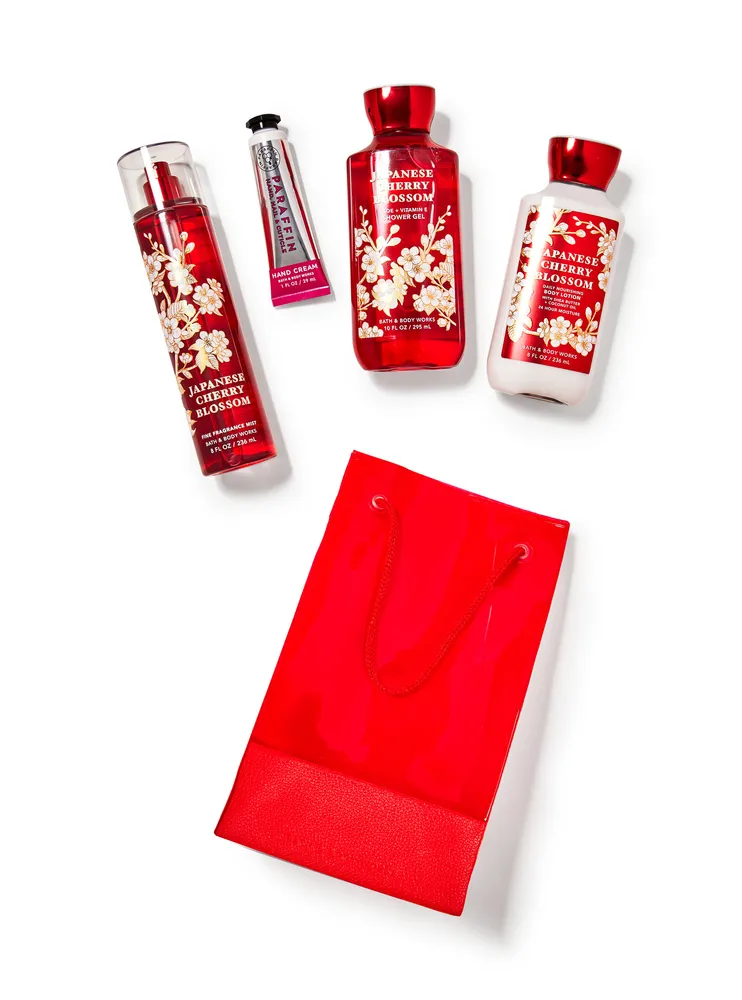 Bath & Body Works Japanese Cherry Blossom Gift Bag Set Bridge Street
