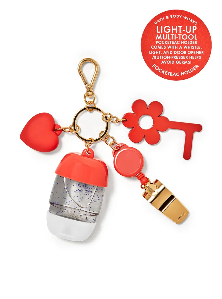 Bath Body Works Light Up Multi Tool Keychain PocketBac Holder
