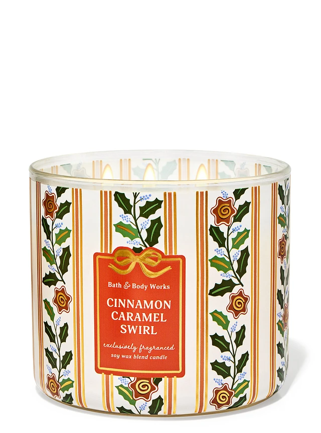 Bath&Body Works Cinnamon Caramel Swirl 3-Wick Candle at Foxvalley