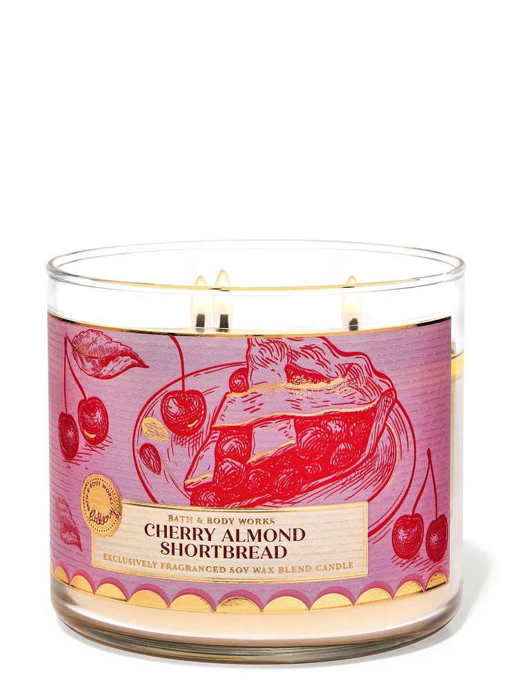Bath&Body Works Cherry Almond Shortbread 3-Wick Candle | The