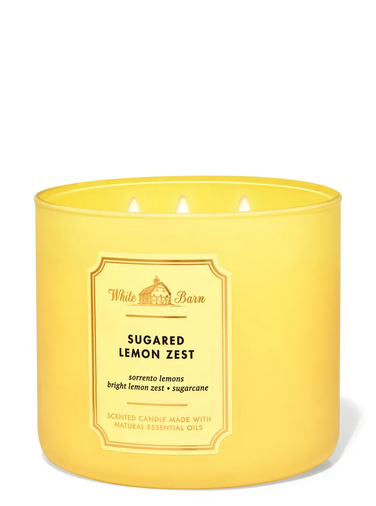 White Barn Sugared Lemon Zest 3Wick Candle Hamilton Place