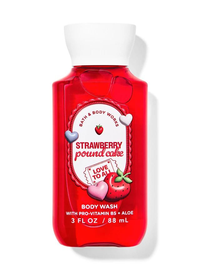 Bath & Body Works Strawberry Pound Cake Travel Size Body Wash