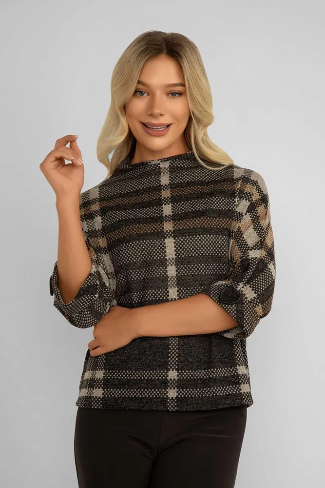 Plus size clearance plaid sweater