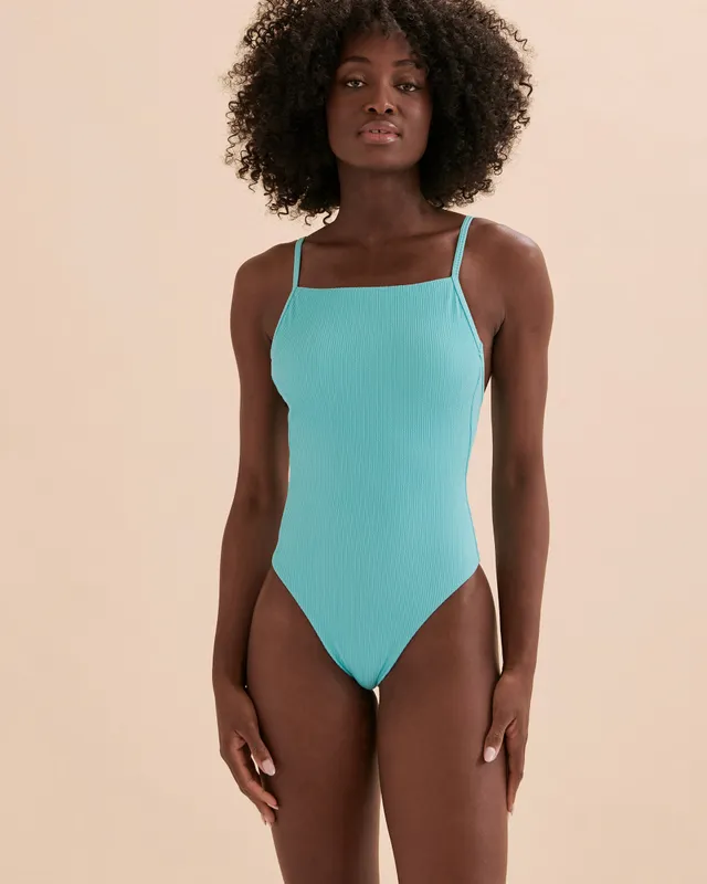 TROPIK Textured Square Neck One-Piece Swimsuit | Square One