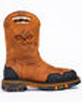 men's decimator skull western work boots