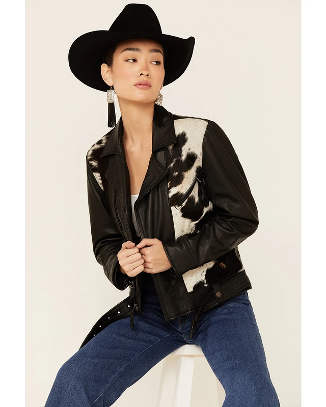 ジャケット・アウター 00's archive ASM cow leather set up STS Ranchwear Women's Cow Print Leather Jacket | Pueblo Mall