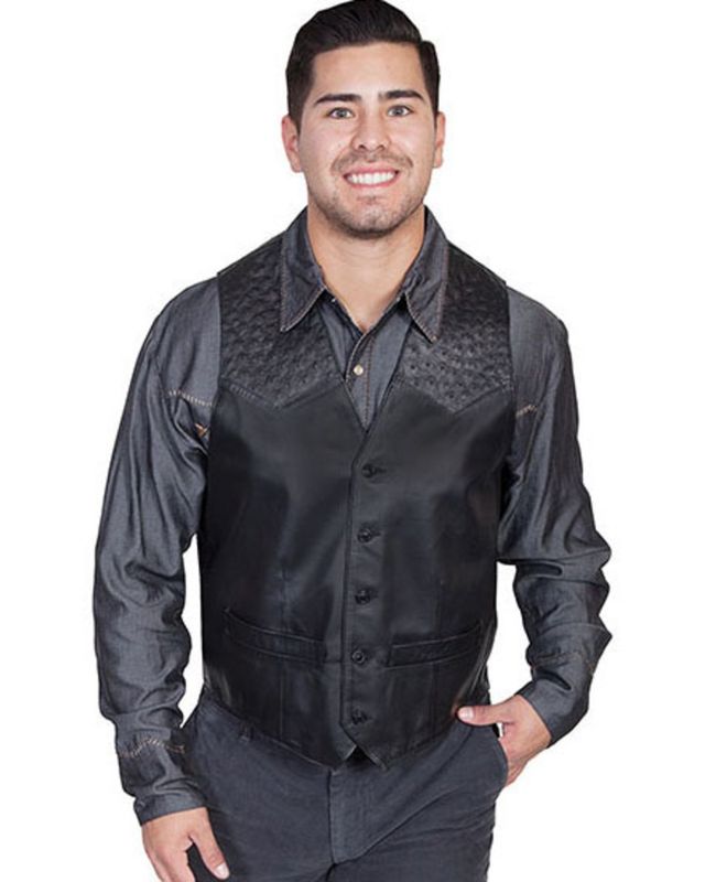 Boot barn leather vest sales