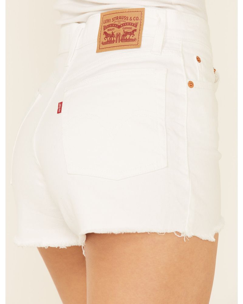 Levi's White Cotton Women's Shorts