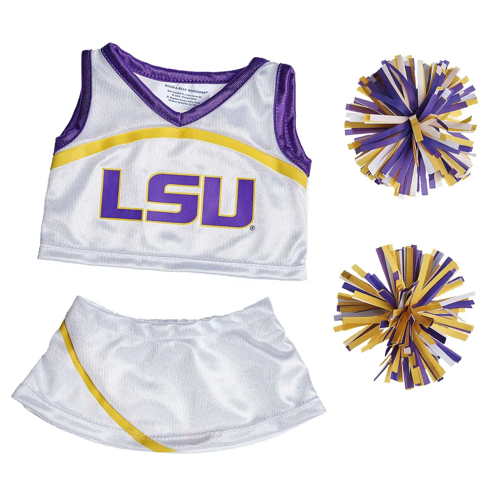 BuildABear Louisiana State University Cheerleading Uniform 4 pc