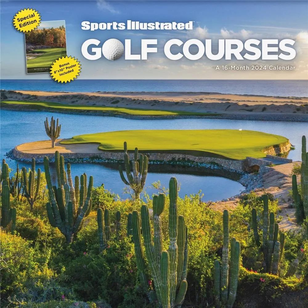 Trends International SI Golf Courses 2024 Exclusive Wall Calendar with