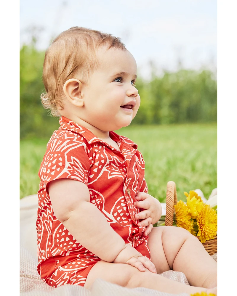 Pineapple romper baby shop