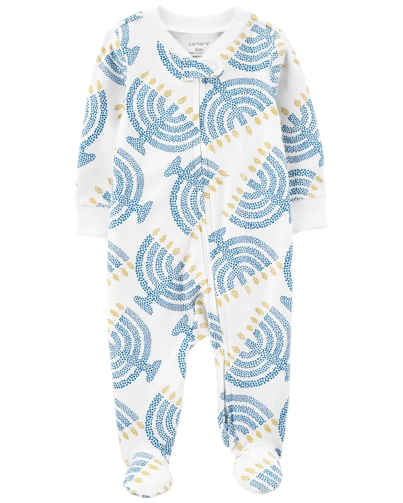 Carters Oshkosh Hanukkah 2 Way Zip Cotton Sleep Play Pyjamas