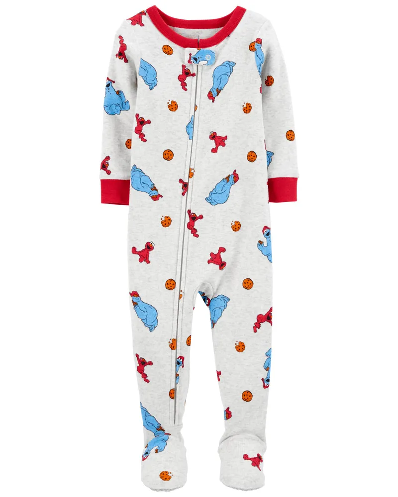 Carters Oshkosh Sesame Street Zip Up Cotton 1 Piece Pajama