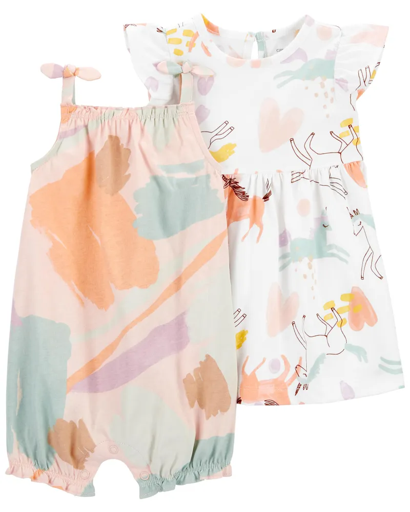Carters Oshkosh 2 Pack Unicorn Dress Set The Pen Centre