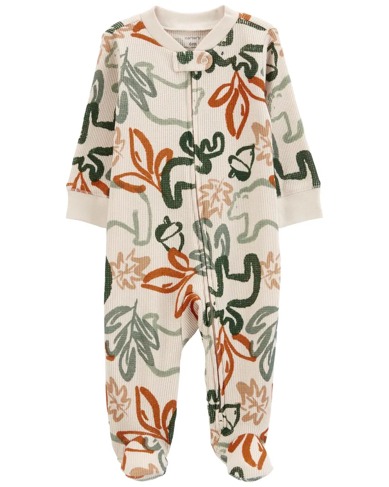 Carters Oshkosh Moose 2 Way Zip Thermal Sleep Play Pyjamas