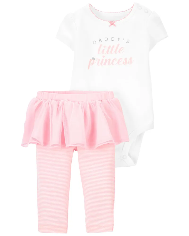 Carters Oshkosh 2 Piece Daddy s Little Princess Bodysuit Tutu