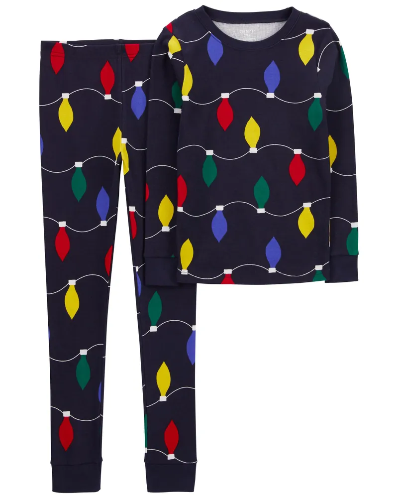 Carters Oshkosh 2 Piece Christmas Lights 100 Snug Fit Cotton