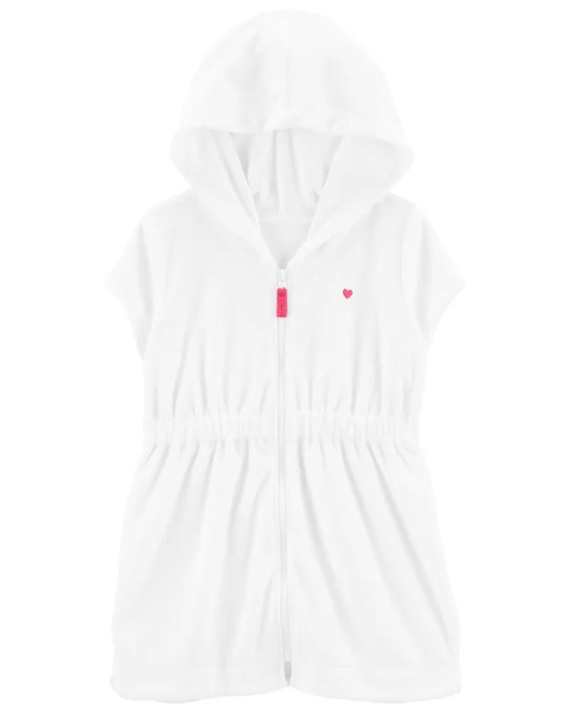 Girls terry swim cover top up