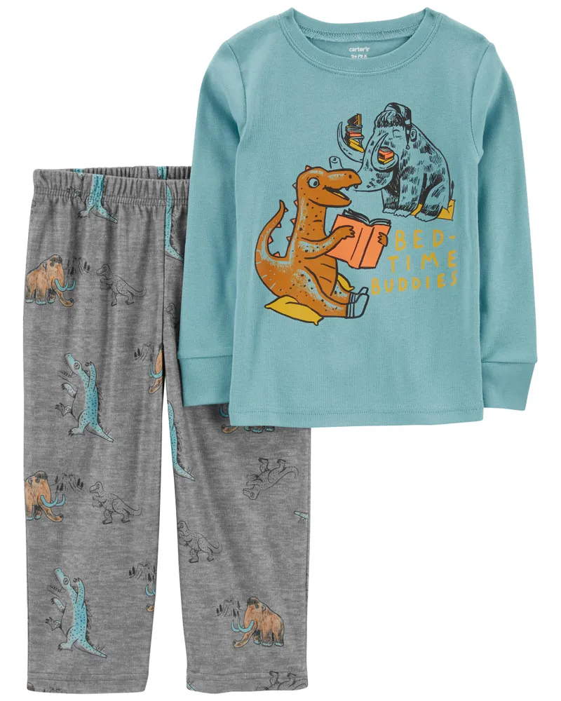 Carters Oshkosh 2 Piece Dinosaur Cotton Fleece Pyjamas