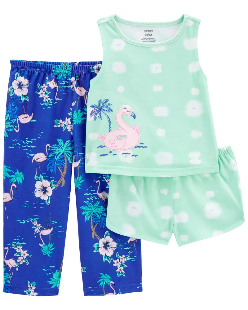 Carters Oshkosh 3 Piece Flamingo Loose Fit PJs Hillside Shopping