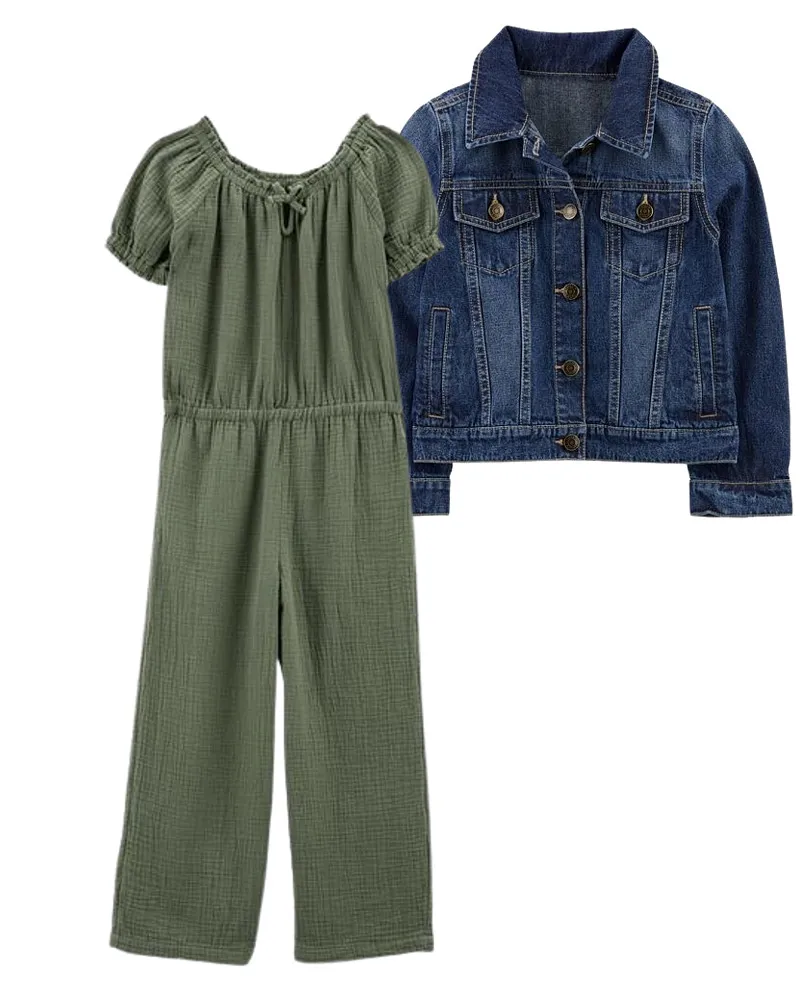 Carters Oshkosh Kid 2 Pack Jumpsuit Jean Jacket Hillside