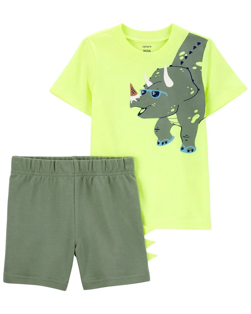 Neon yellow new arrivals short set