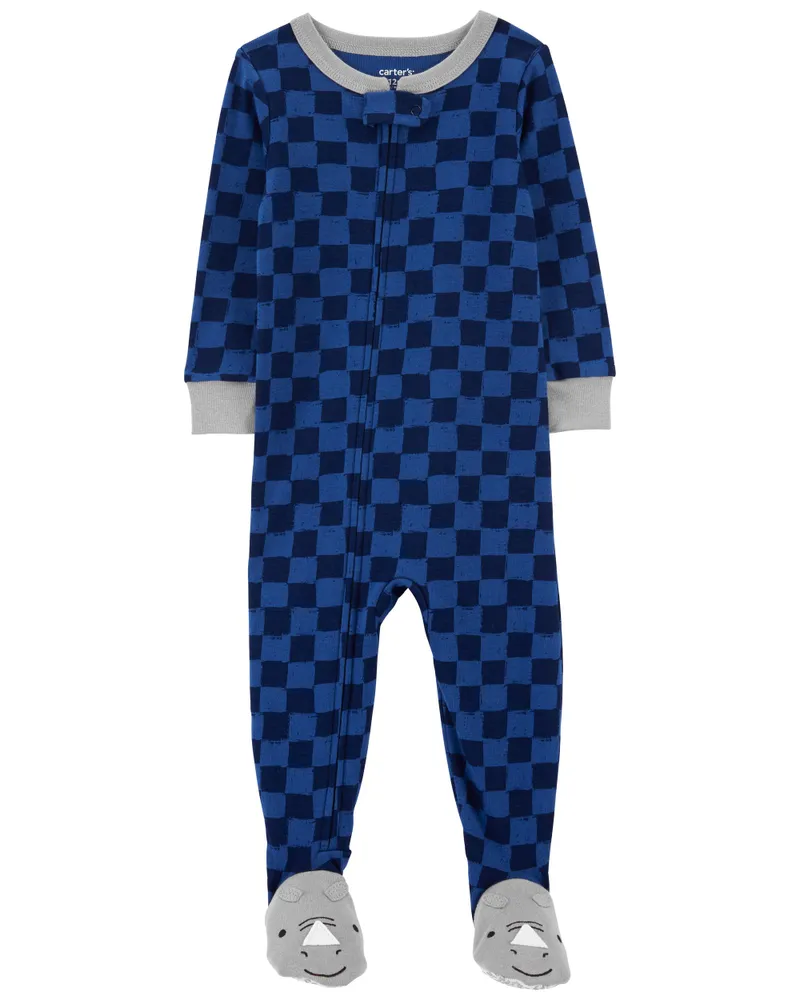 Carters Oshkosh 1 Piece Rhino 100 Snug Fit Cotton Footie PJs