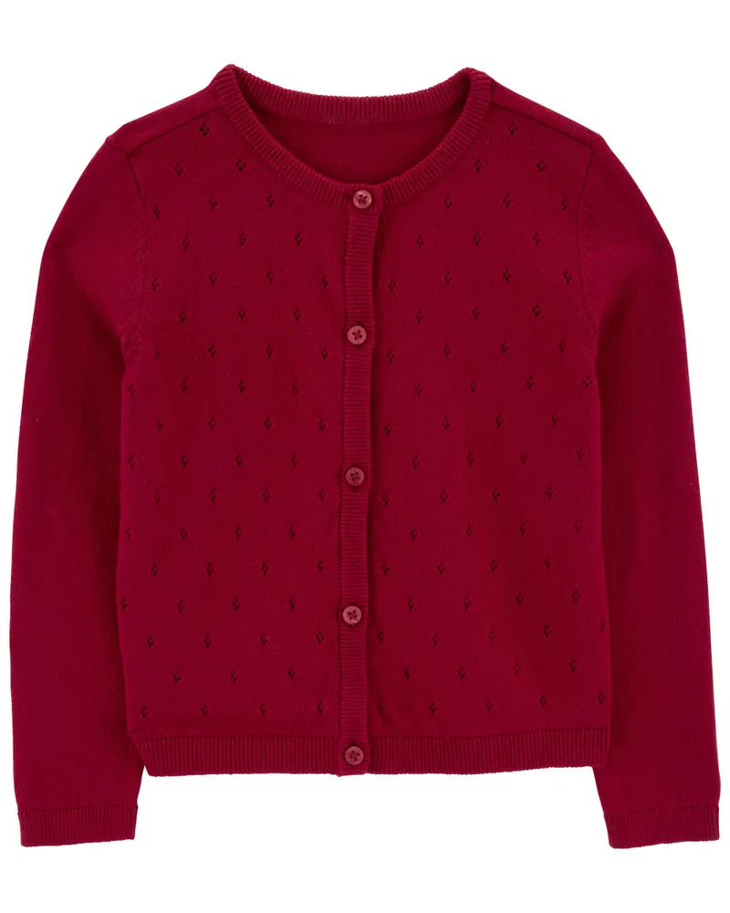 Carters Oshkosh Pointelle Sweater Knit Cardigan Hillside