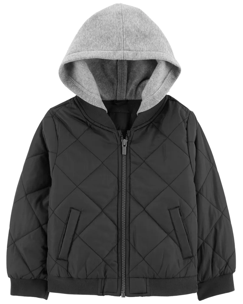 Fleece lined hooded jacket on sale