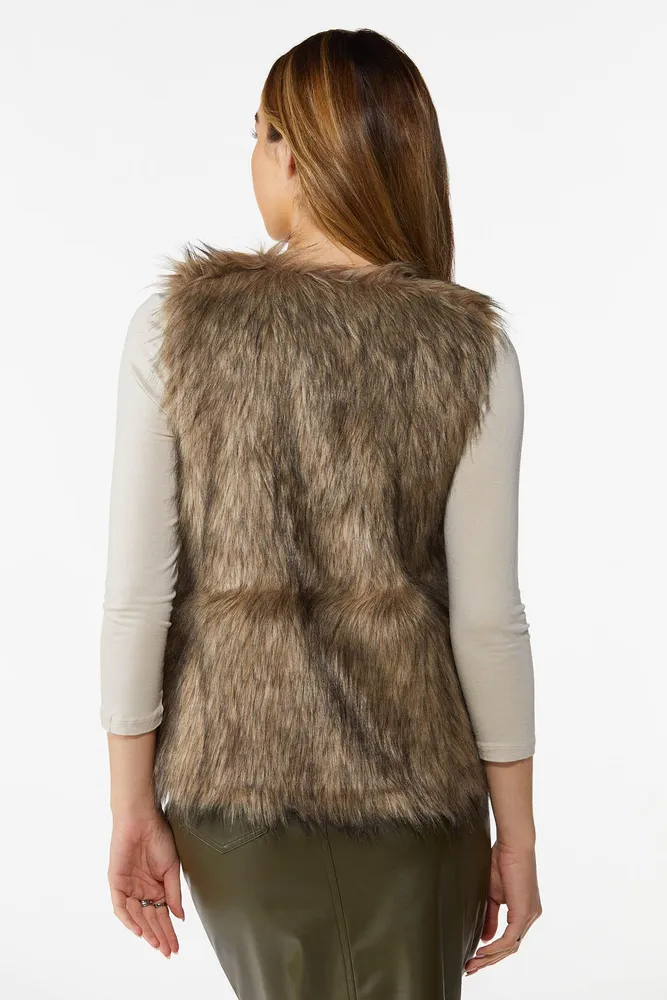 CATO Soft Fur Vest Brazos Mall