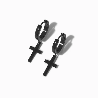 Black hoop earrings claire's online
