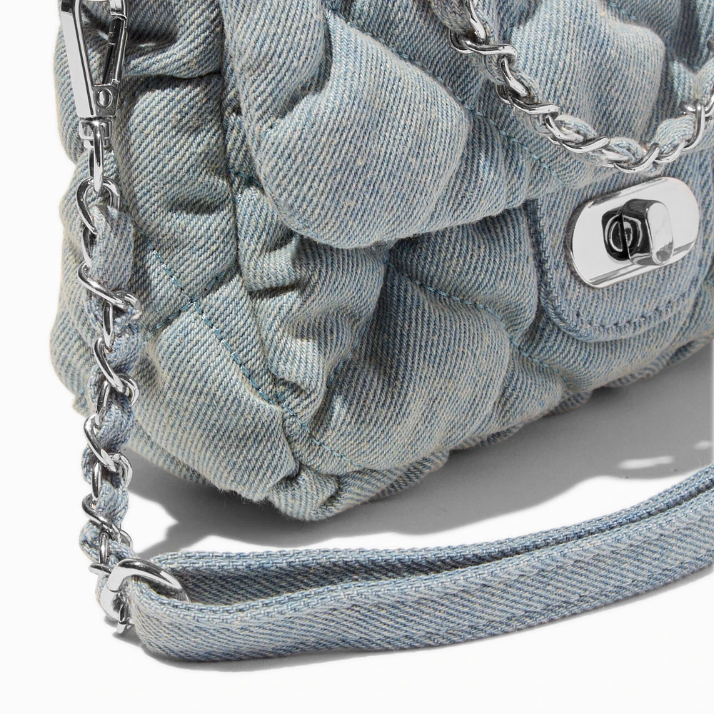 【人気商品！】 Crossbody Chain & Quilted Denim Claire's Bag at Shops The | ショルダーバッグ