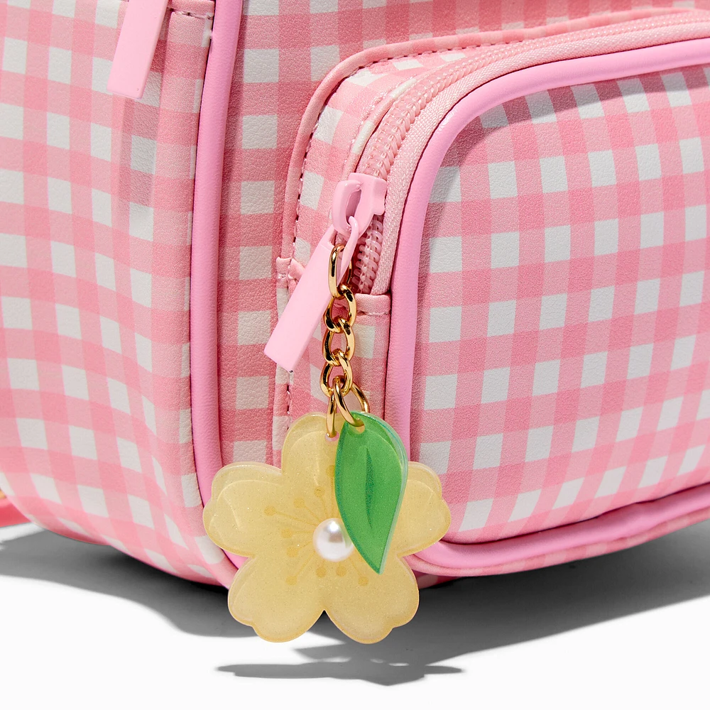 Pink gingham backpack online