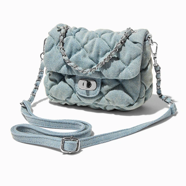 2way／QUILTING BAG／gray denim OVERSIZED QUILTED CROSSBODY BAG - GRAY DENIM | COS
