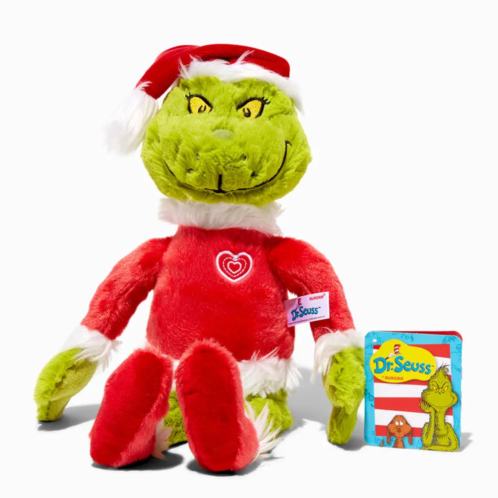 Claire's Dr. Seuss™ The Grinch Santa 16" Plush Toy Hawthorn Mall
