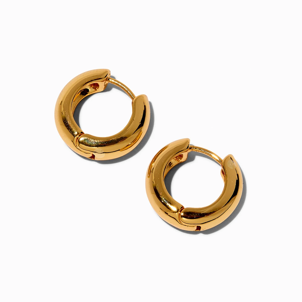 Gold clicker hoop earrings cheap