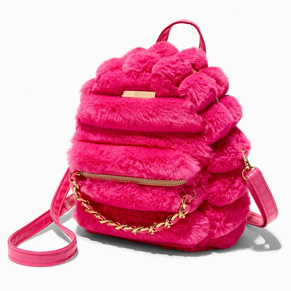 Mini furry backpack online