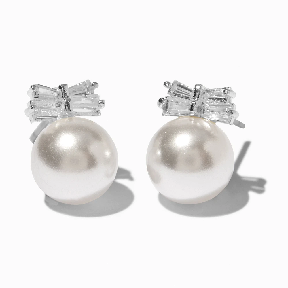 Claire's pearl earrings clearance