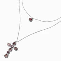 Claire's x Sliving by Paris Hilton Silver-tone Cross Layered Claire's x Sliving by Paris Hilton Silver-tone Cross Layered