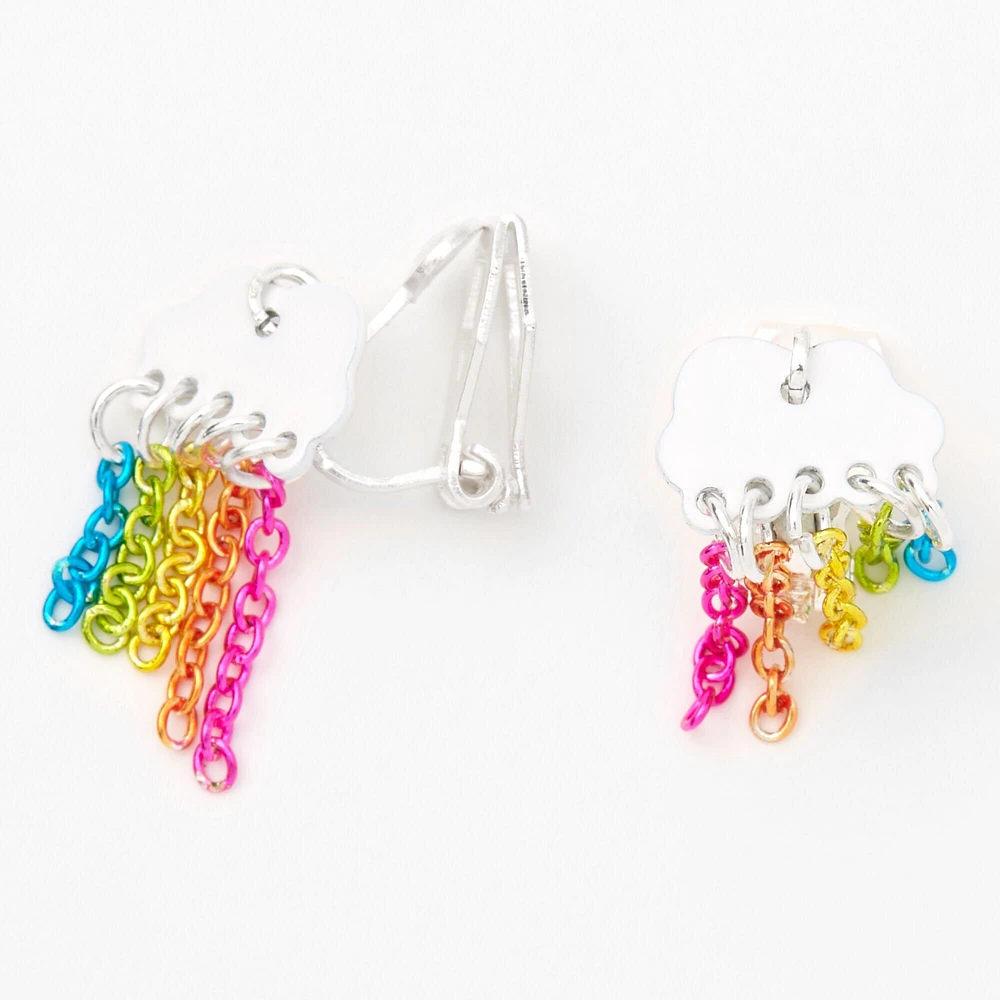 Claire's rainbow earrings on sale