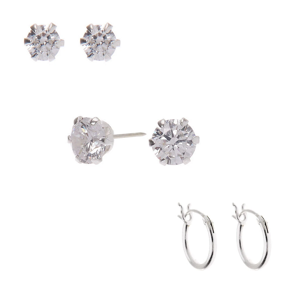 Sterling silver earrings claire's clearance
