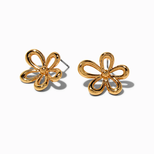Vintage Unsigned Gold Tone Floral Flower Pin/ Brooch