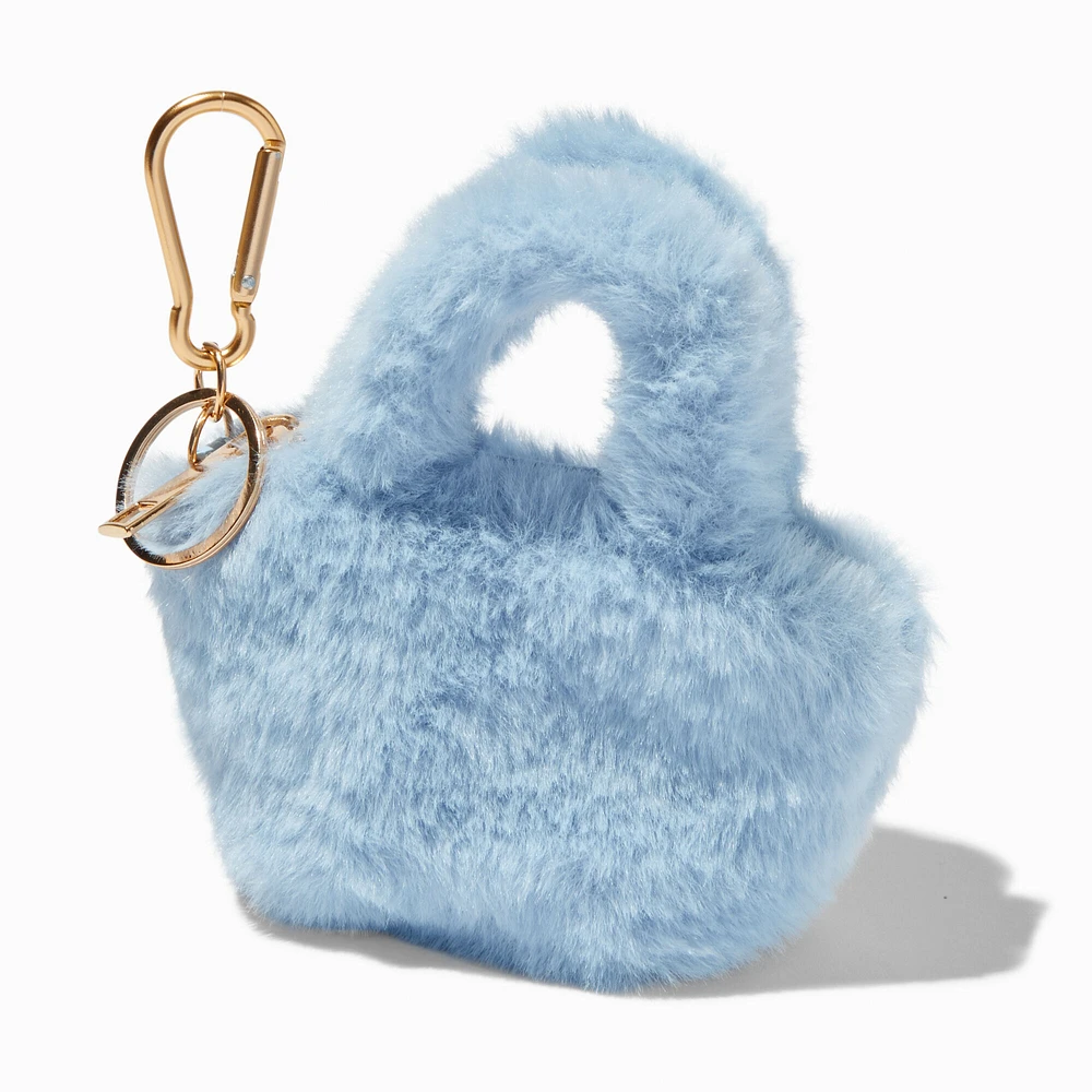 Blue fur purse cheap
