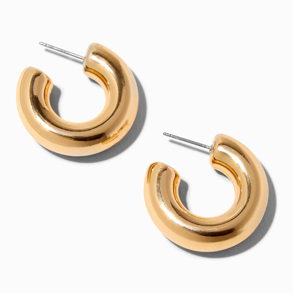 Claire's gold hoop earrings clearance