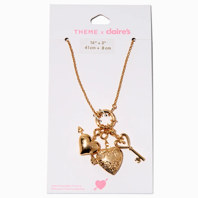 Claire's T H E M E x Claire's Heart Locket Gold-tone Rope