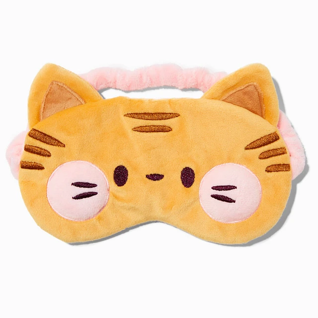 Claire's Orange Cat Plush Sleeping Mask | Arden Fair