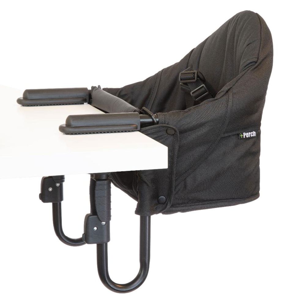 High chair that hangs off table outlet