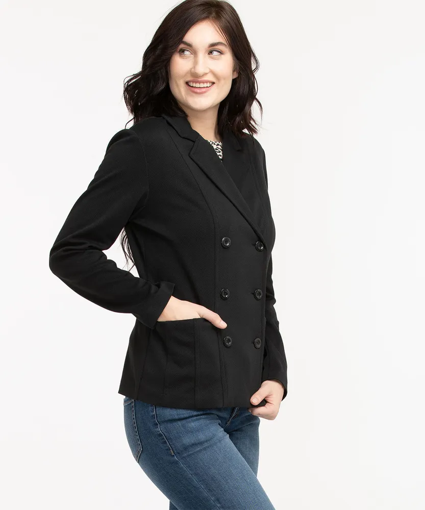 Knit best sale black blazer